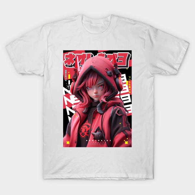 HEADPHONE GAL 2000 - NEOTOKIO3 100%ドPE / DOPE SH!T | Anime Manga Otaku Culture Pop Art 3D | PROUD OTAKU T-Shirt by PROUD OTAKU